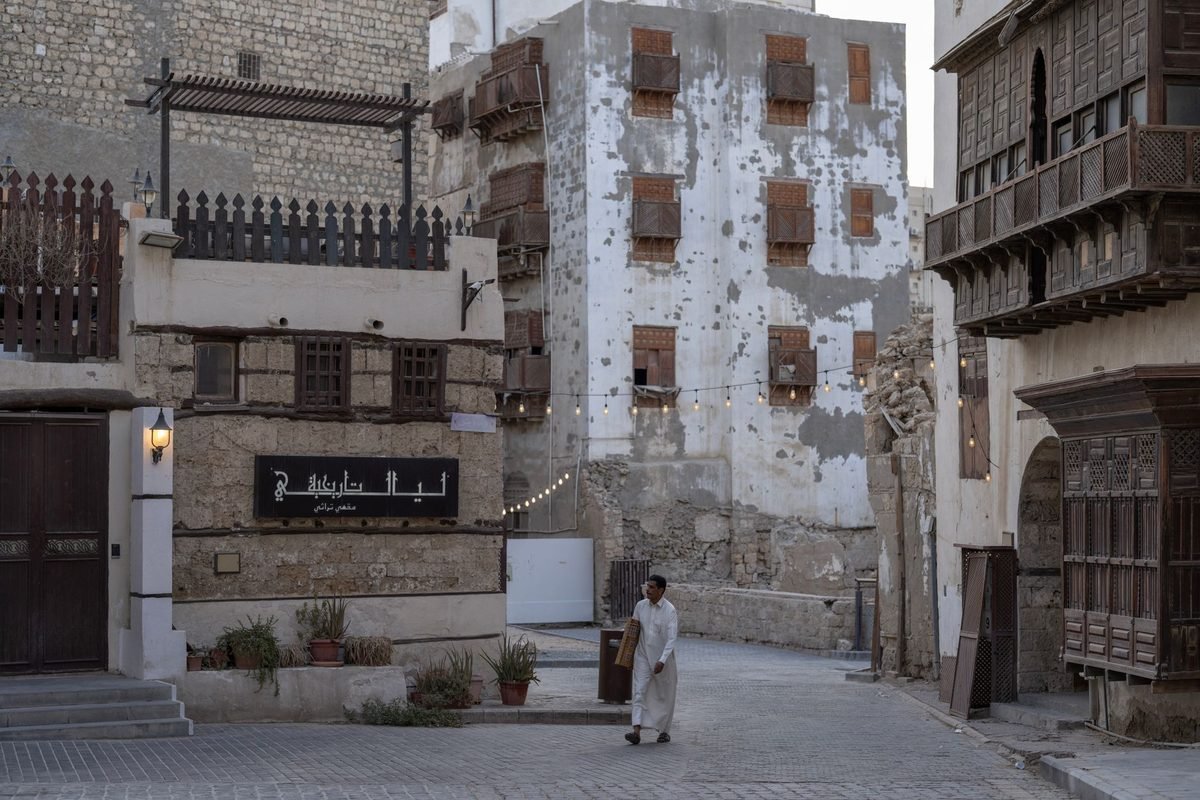 Historic Al-Balad district in Jeddah, Saudi Arabia